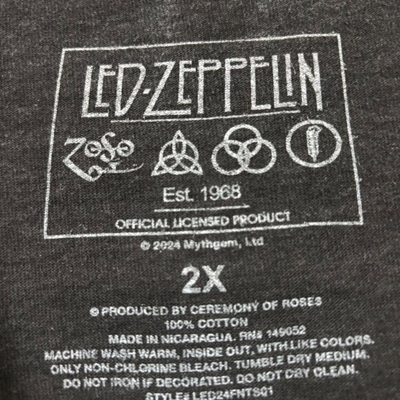 Led Zeppelin Fallen Angel Rock T-Shirt Size 2X - Picture 4 of 4